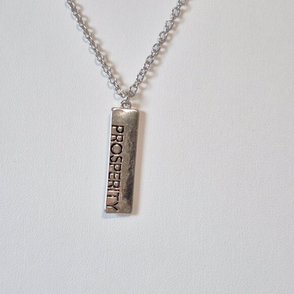 NWT Stainless Steel Prosperity Bar Necklace - Picture 6 of 9